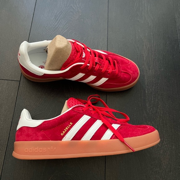 Adidas Red and White Athletic Shoes - Picture 3 of 4